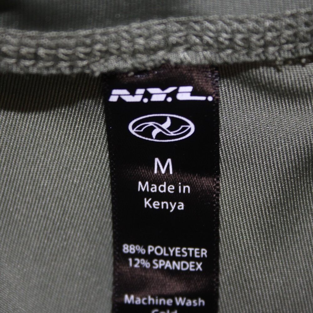 NYL AW Crop Pant Sz M x 27 Green Pull On Pockets Polyester Spandex AW Capri - Picture 5 of 16